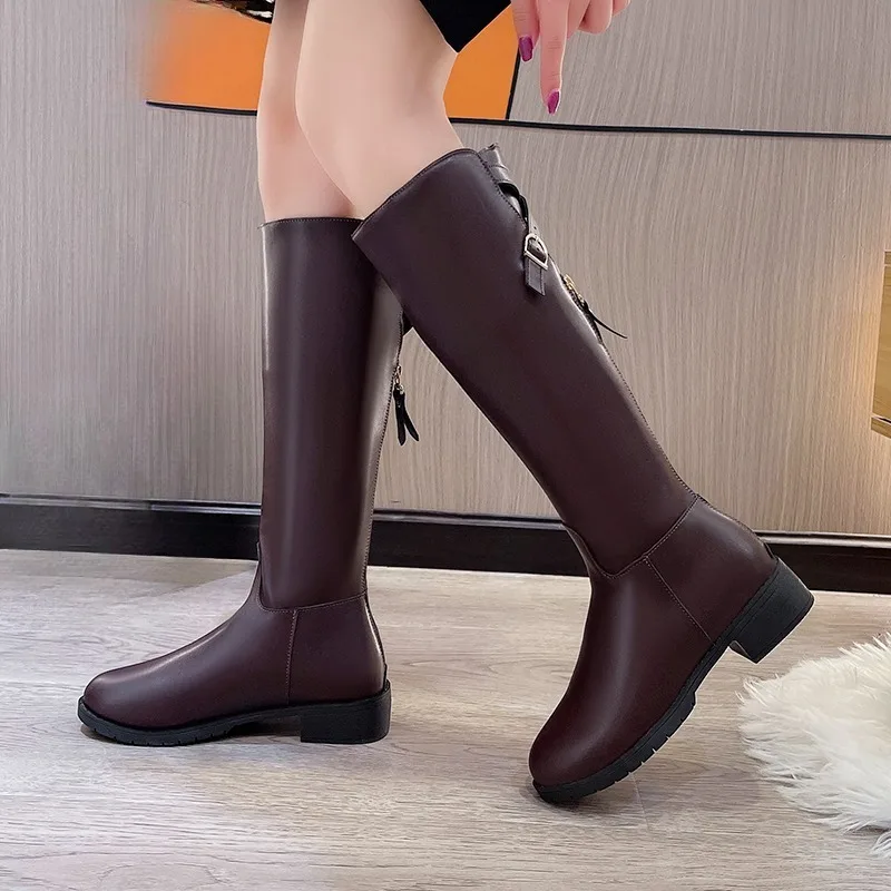 Thigh Boots Women Platform Knight Boots New Autumn Winter Metal Buckle Back Zipper Thick Leg High Boots
Thigh Boots Women Platform Knight Boots New Autumn Winter Metal Buckle Back Zipper Thick Leg High Boots