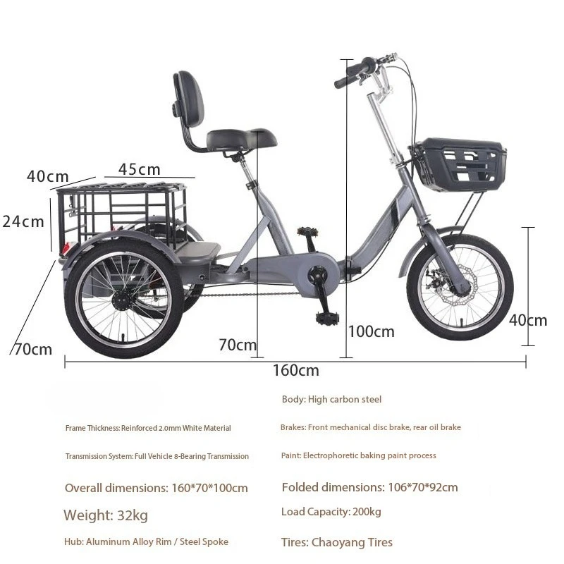 Семейный электрический велосипед для взрослых, складная задняя корзина, двойной тормоз, 400 Вт, мощный электрический трехколесный велосипед, трехколесный электрический грузовик
Семейный электрический велосипед для взрослых, складная задняя корзина, двойной тормоз, 400 Вт, мощный электрический трехколесный велосипед, трехколесный электрический грузовик