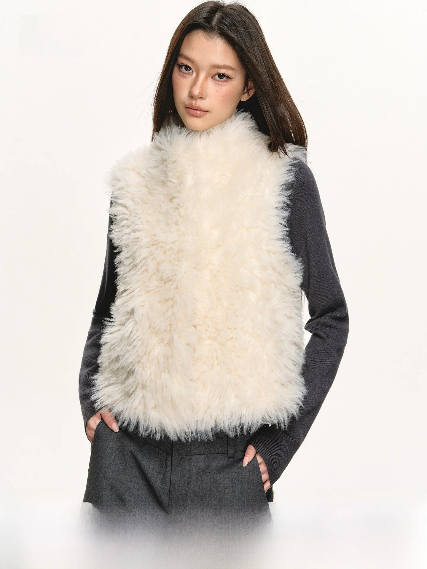 Anna Aneae Faux Fur ort Vest Women's Autumn Winter Warm Plu Stand Collar Luxury Outerwear Casual Straight Cut Thiened
Anna Aneae Faux Fur ort Vest Women's Autumn Winter Warm Plu Stand Collar Luxury Outerwear Casual Straight Cut Thiened
