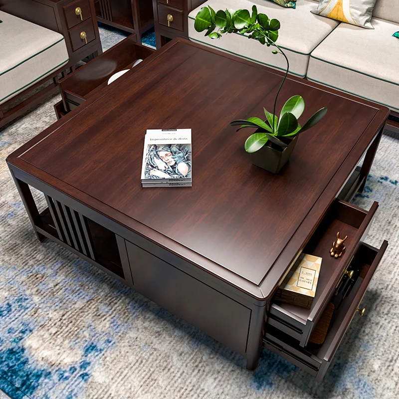 LMM new Chinese square coffee table living room size apartment all solid wood square coffee table
LMM new Chinese square coffee table living room size apartment all solid wood square coffee table