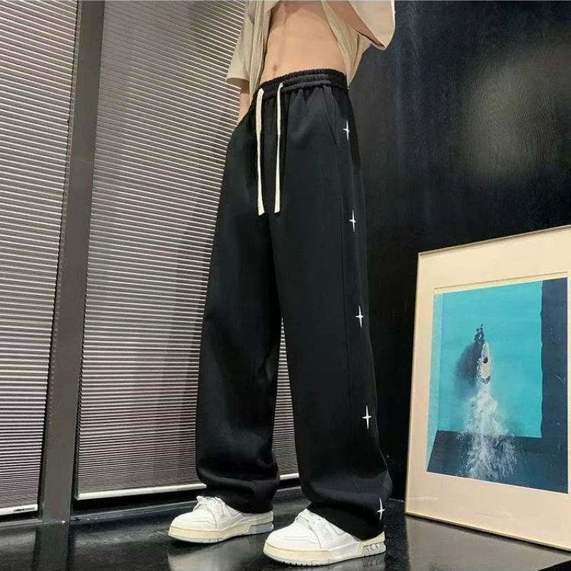 Модные джоггеры с узором «звезды», на толстой флисовой подкладке, свободного кроя, для осени и зимы, спортивные повседневные брюки для мужчин
Модные джоггеры с узором «звезды», на толстой флисовой подкладке, свободного кроя, для осени и зимы, спортивные повседневные брюки для мужчин 