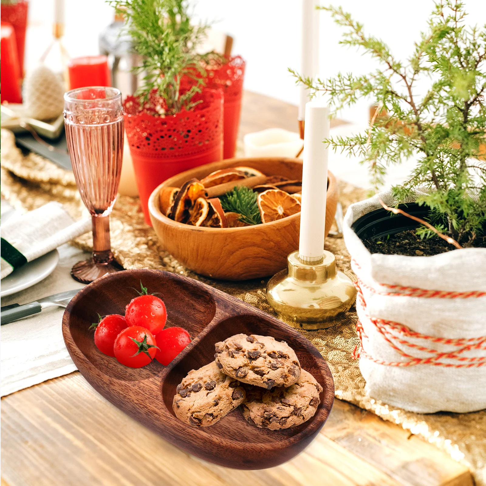 AntiSkid Wear Resistant Wood Divided Dish Snack Plate Double Section Bowl Kitchen Salad Bowl Appetizer Serving Set
AntiSkid Wear Resistant Wood Divided Dish Snack Plate Double Section Bowl Kitchen Salad Bowl Appetizer Serving Set