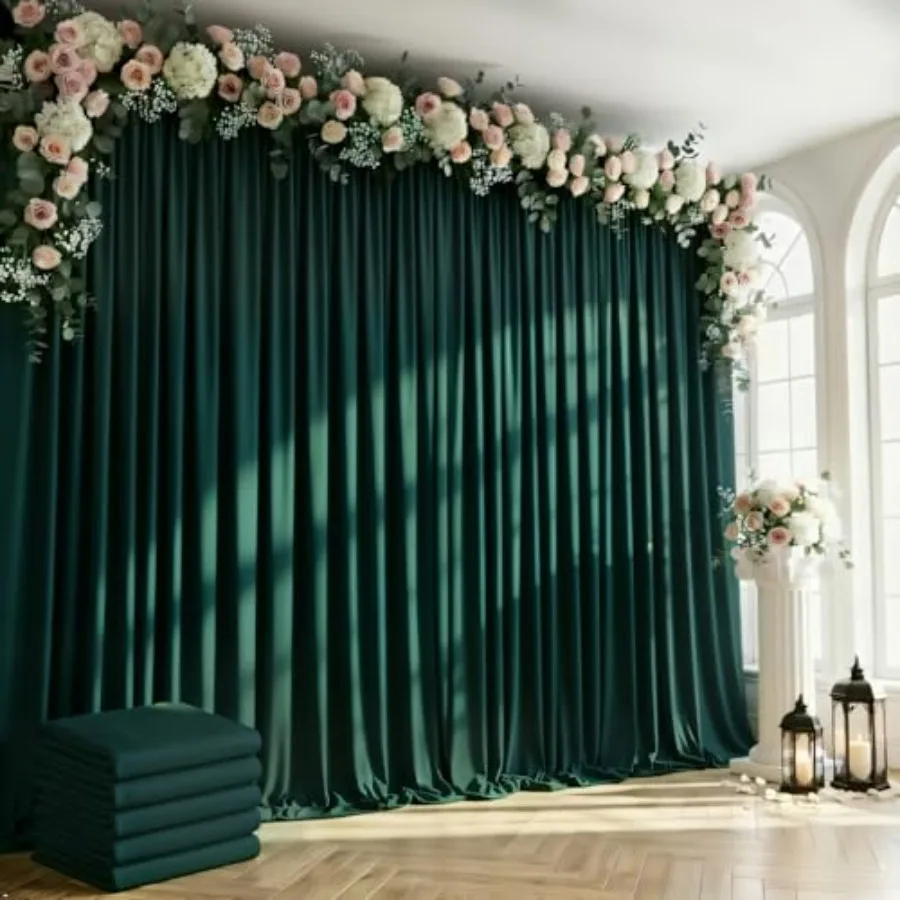 Backdrop Curtain for Parties, Wedding Decorations, Photo Shoots - Hunter Green, Polyester, Soft Stain-Resistant, 40FTx10FT, 8 P
Backdrop Curtain for Parties, Wedding Decorations, Photo Shoots - Hunter Green, Polyester, Soft Stain-Resistant, 40FTx10FT, 8 P