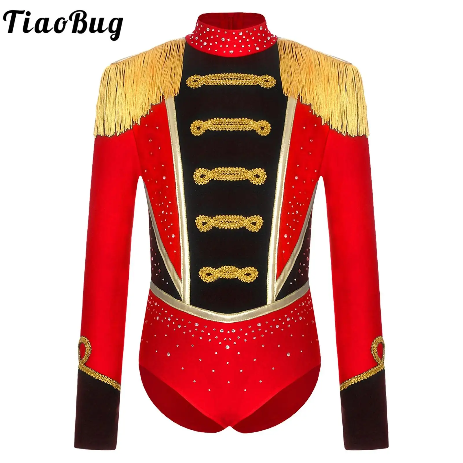Girls Circus Ringmaster Costume Showman Majorette Tassel Bodysuit Jumpsuit Leotard Halloween Carnival Lion Tamer Cosplay Costume
Girls Circus Ringmaster Costume Showman Majorette Tassel Bodysuit Jumpsuit Leotard Halloween Carnival Lion Tamer Cosplay Costume