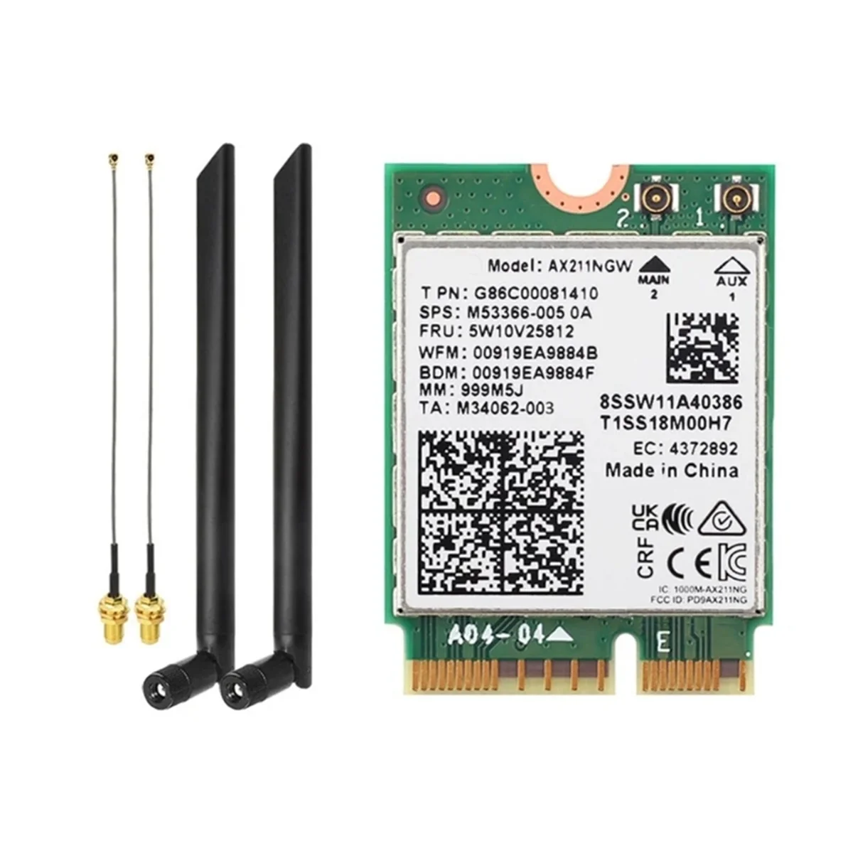 Новая трехдиапазонная беспроводная сетевая карта AX211NGW WiFi 6E 2,4G/5G/6Ghz Wi-Fi Bluetooth 5.3 AX211 M.2 CNVio Wi-Fi Беспроводная карта
Новая трехдиапазонная беспроводная сетевая карта AX211NGW WiFi 6E 2,4G/5G/6Ghz Wi-Fi Bluetooth 5.3 AX211 M.2 CNVio Wi-Fi Беспроводная карта