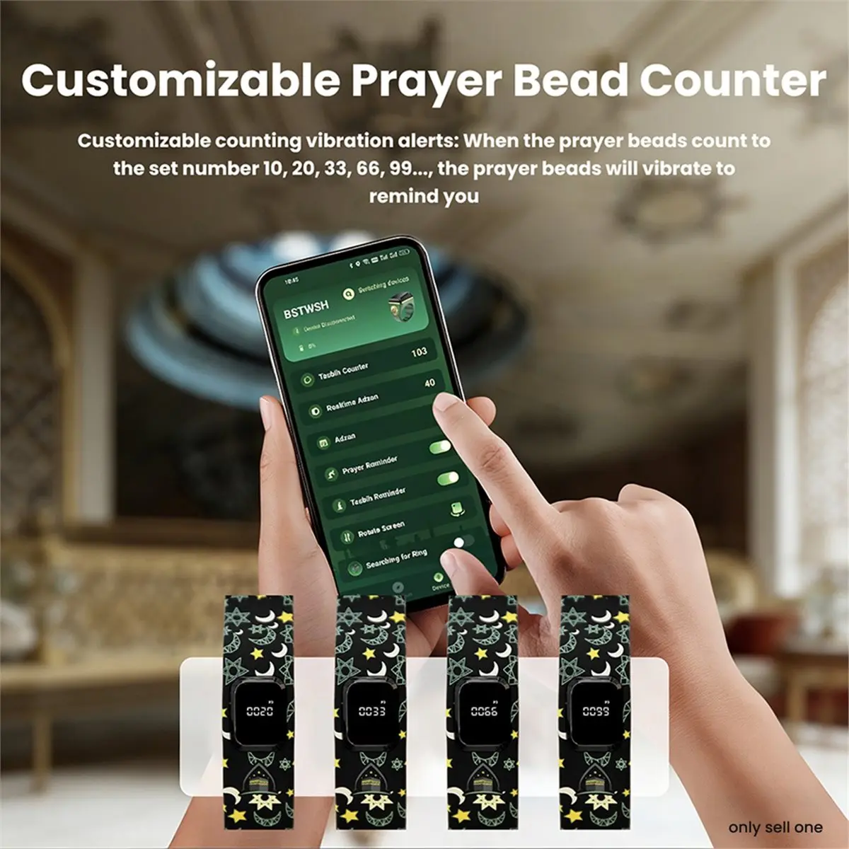 【COUNTDOWN DEAL】 Smart Wearable Finger Counter with BT APP OLED Display Battery Silent Touch Fitness Tracker for Workout Yoga
【COUNTDOWN DEAL】 Smart Wearable Finger Counter with BT APP OLED Display Battery Silent Touch Fitness Tracker for Workout Yoga