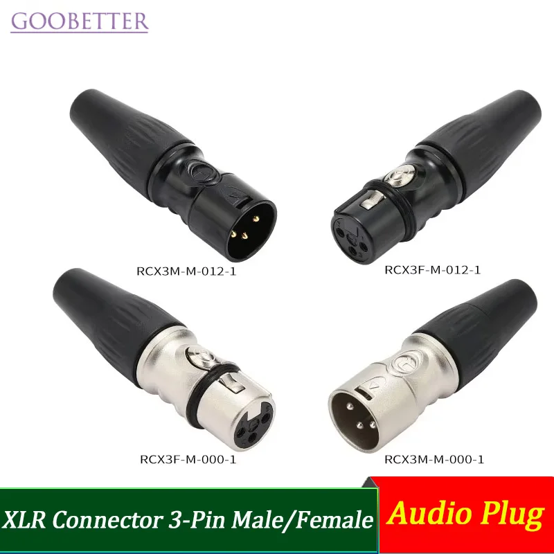 90-Degree Right Angle XLR Connector 3-Pin Male/Female Balanced Audio Plug for Microphone/PA System, Gold Plated, Durable
90-Degree Right Angle XLR Connector 3-Pin Male/Female Balanced Audio Plug for Microphone/PA System, Gold Plated, Durable