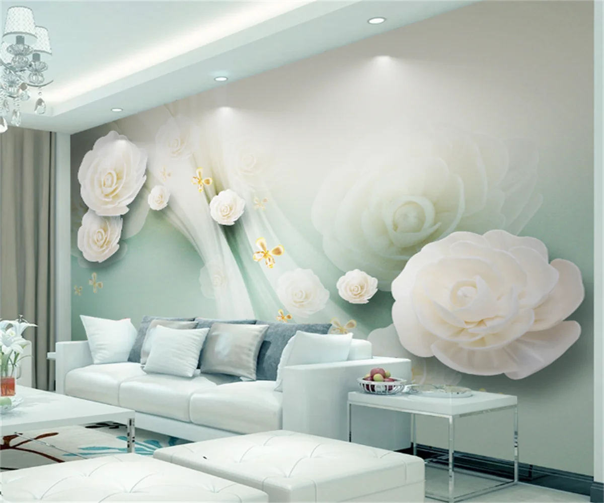 Customize any size 3D wallpaper wall painting Nordic 3D simple fashion white flowers fresh TV bedroom background wall stickers
Customize any size 3D wallpaper wall painting Nordic 3D simple fashion white flowers fresh TV bedroom background wall stickers