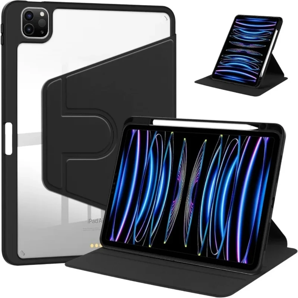 Чехол с поворотом на 360° для iPad Pro 12.9 (3-го/4-го/5-го/6-го поколения) 2018, 2020, 2021, 2022 годов выпуска, акриловый чехол с отсеком для Apple Pencil, функция автоматического включения/выключения экрана
Чехол с поворотом на 360° для iPad Pro 12.9 (3-го/4-го/5-го/6-го поколения) 2018, 2020, 2021, 2022 годов выпуска, акриловый чехол с отсеком для Apple Pencil, функция автоматического включения/выключения экрана