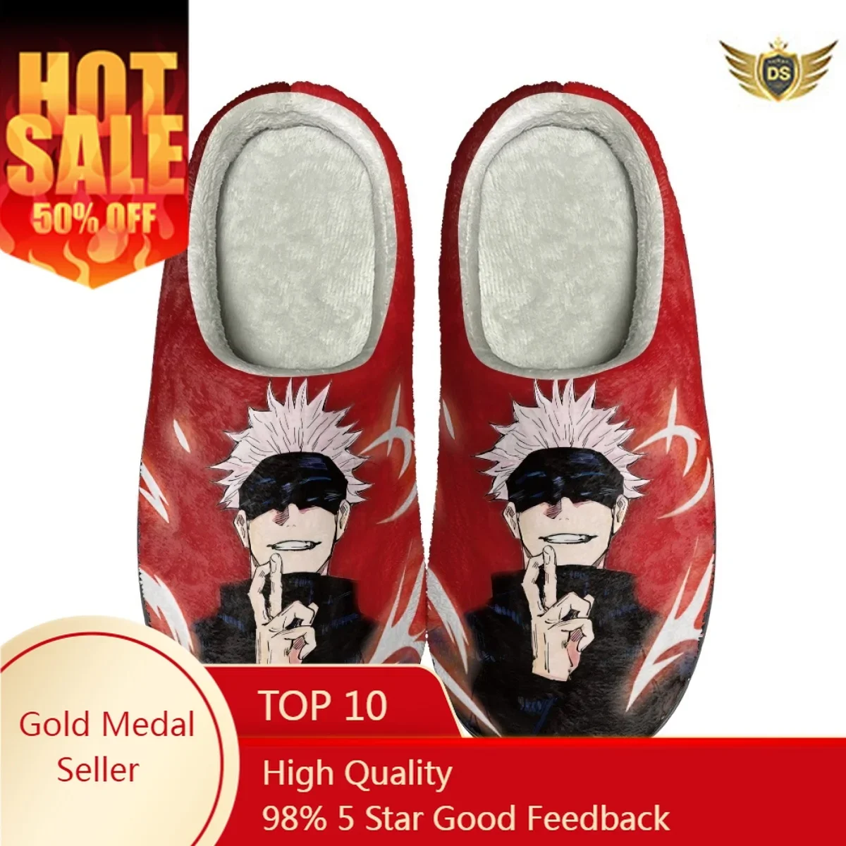 Jujutsu Kaisen Warm Cotton Slippers Anime Casual Winter Non-slip Home Shoes All-match Comfortable Men's Home Footwear Zapatos
Jujutsu Kaisen Warm Cotton Slippers Anime Casual Winter Non-slip Home Shoes All-match Comfortable Men's Home Footwear Zapatos