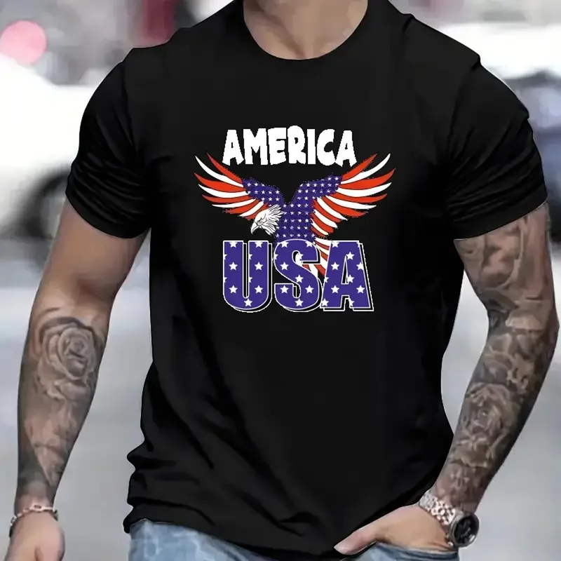 American Eagle Men's T-Shirt Casual Short Sleeved Tees Top Fashion 3d Animal Print Pattern T-Shirts Summer Loose Men's Clothing
American Eagle Men's T-Shirt Casual Short Sleeved Tees Top Fashion 3d Animal Print Pattern T-Shirts Summer Loose Men's Clothing