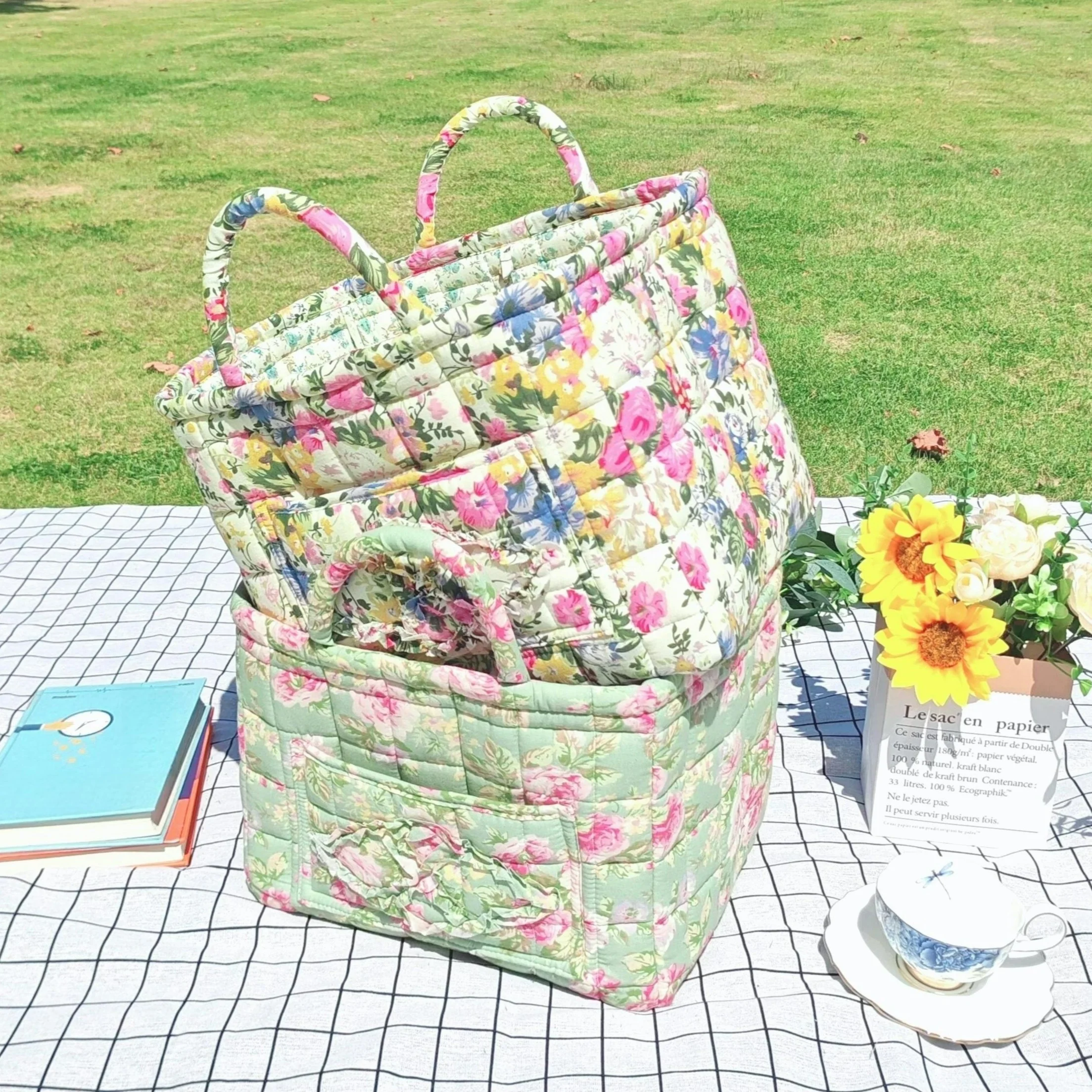 Large Floral Canvas Storage Basket - Washable Organizer for Clothes, Jewelry & Accessories, Pink Rose Design, Home & Travel
Large Floral Canvas Storage Basket - Washable Organizer for Clothes, Jewelry & Accessories, Pink Rose Design, Home & Travel