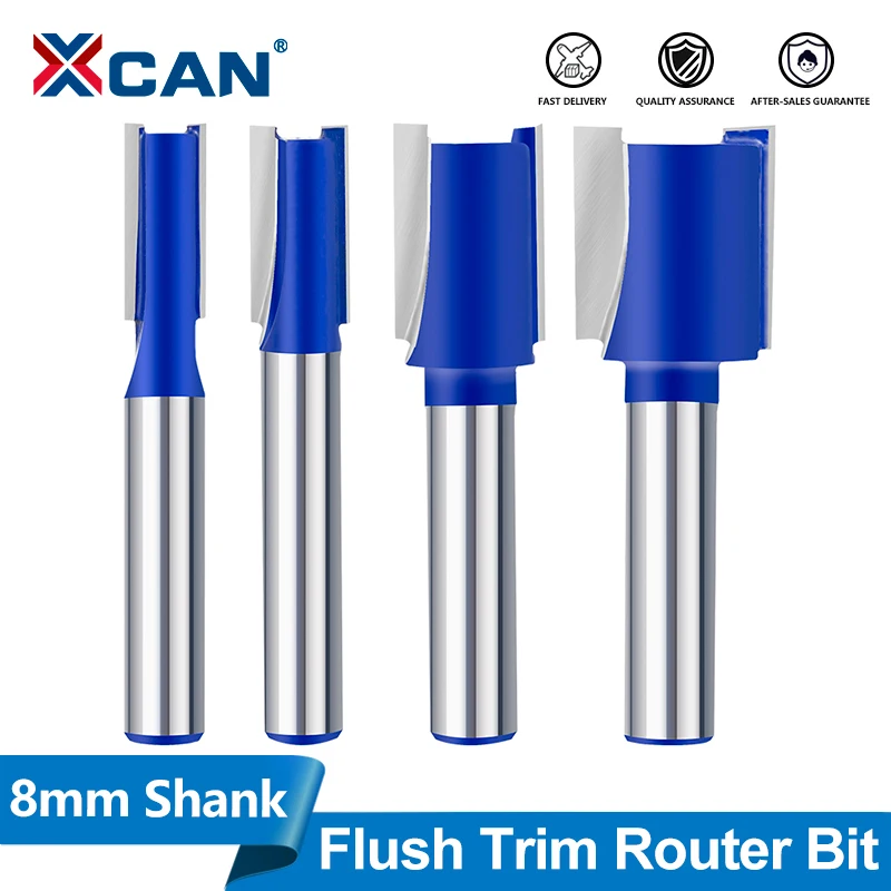 XCAN 1pc 8mm Shank Straight Router Bit Double Flute Wood Milling Cutter 8-20mm Cutting Dia Trimming Cutter Woodworking Tools
XCAN 1pc 8mm Shank Straight Router Bit Double Flute Wood Milling Cutter 8-20mm Cutting Dia Trimming Cutter Woodworking Tools