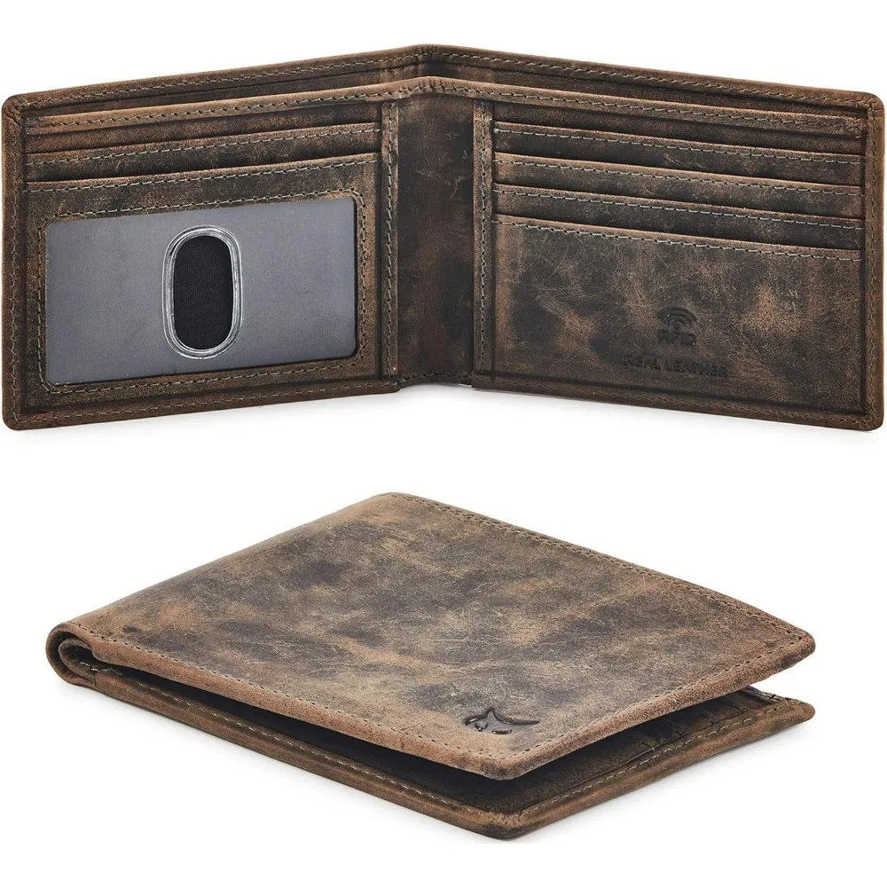 Mens Bifold Wallet Blocking Slim Minimalist Front Pocket - Thin & Stylish with ID Window in Gift Box
Mens Bifold Wallet Blocking Slim Minimalist Front Pocket - Thin & Stylish with ID Window in Gift Box