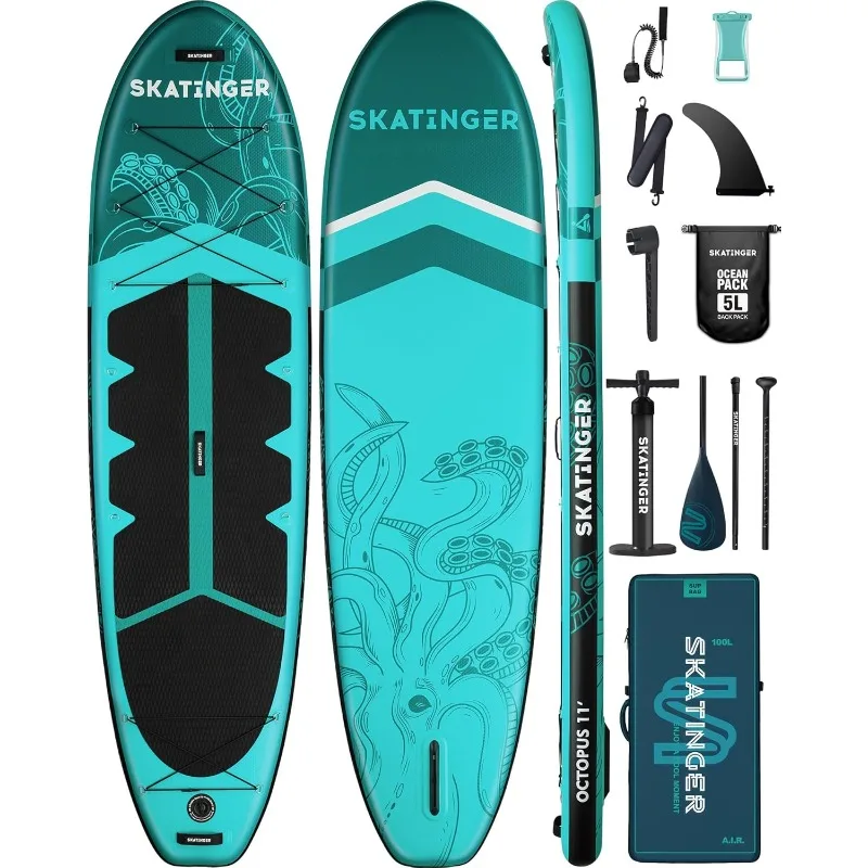 11'x34'' Extra Wide Inflatable Paddle Board, Up to 420lbsPaddle Boards for Adults, Stable Stand Up Paddle Board, 2 People/Family
11'x34'' Extra Wide Inflatable Paddle Board, Up to 420lbsPaddle Boards for Adults, Stable Stand Up Paddle Board, 2 People/Family
