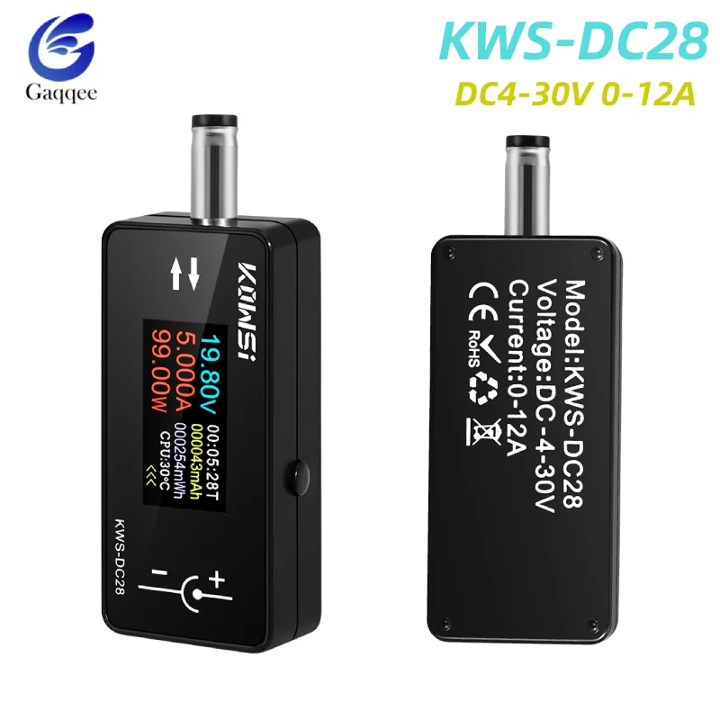 0.96-inch Mini Voltmeter TFT Digital Display Voltage Tester Volt Amp Real-Time Detect Meter DC 4-30V 0-12A DC 5.5*2.5 interface
0.96-inch Mini Voltmeter TFT Digital Display Voltage Tester Volt Amp Real-Time Detect Meter DC 4-30V 0-12A DC 5.5*2.5 interface