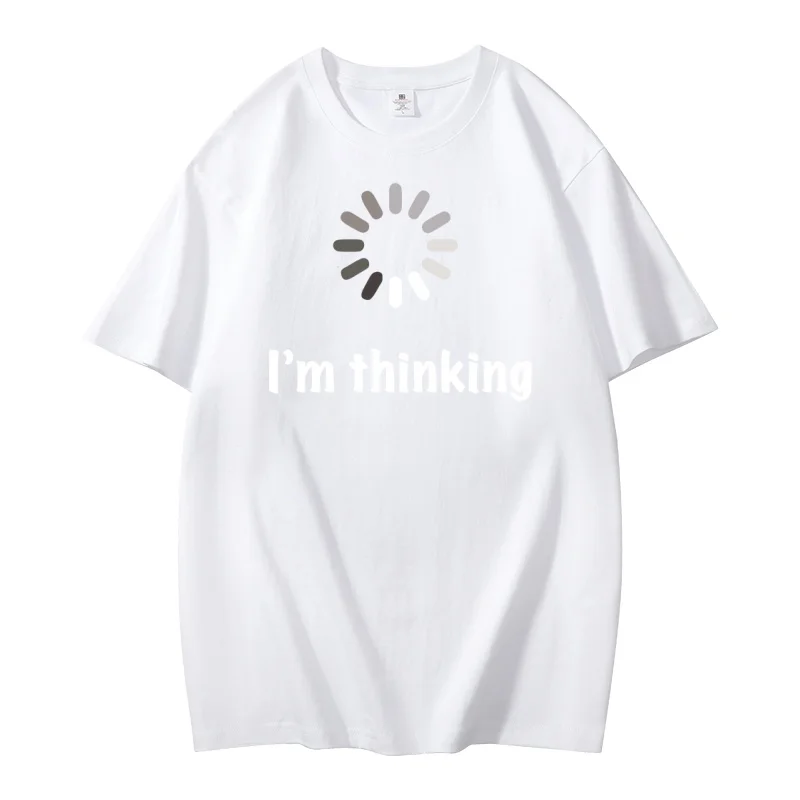 2025 I‘m Thinking Funny Print T-Shirt Summer Tees For Men Women Cotton O-neck Oversize Casual Short sleeved Streetwear Basic To
2025 I‘m Thinking Funny Print T-Shirt Summer Tees For Men Women Cotton O-neck Oversize Casual Short sleeved Streetwear Basic To