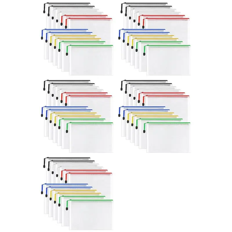 60Pcs A4 Zip Folders Mesh Zipper Pouch Document Bag, Plastic Zip File Folders, Letter Size/A4 Size For Office Supplies
60Pcs A4 Zip Folders Mesh Zipper Pouch Document Bag, Plastic Zip File Folders, Letter Size/A4 Size For Office Supplies