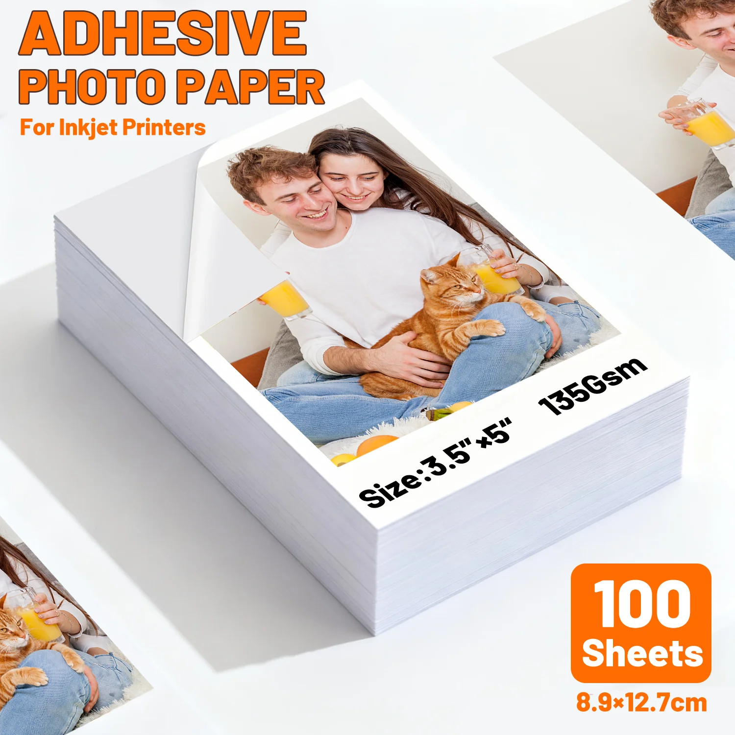 3R 4R 100 Sheets Adhesive Photo Paper 135 gsm 36Ib Glossy Sticker Paper for Inkjet Printer Office & School Supplices
3R 4R 100 Sheets Adhesive Photo Paper 135 gsm 36Ib Glossy Sticker Paper for Inkjet Printer Office & School Supplices