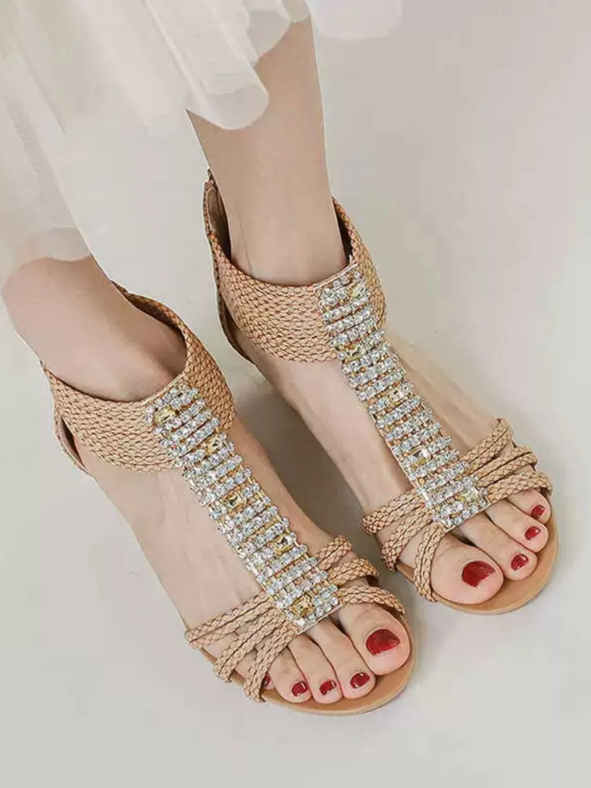 Beach Roman Women's Sandals 2026 New Style Bohemian Open-Toe Travel Versatile Water Diamond Slope Heel Fashionable Ladies Shoes
Beach Roman Women's Sandals 2026 New Style Bohemian Open-Toe Travel Versatile Water Diamond Slope Heel Fashionable Ladies Shoes