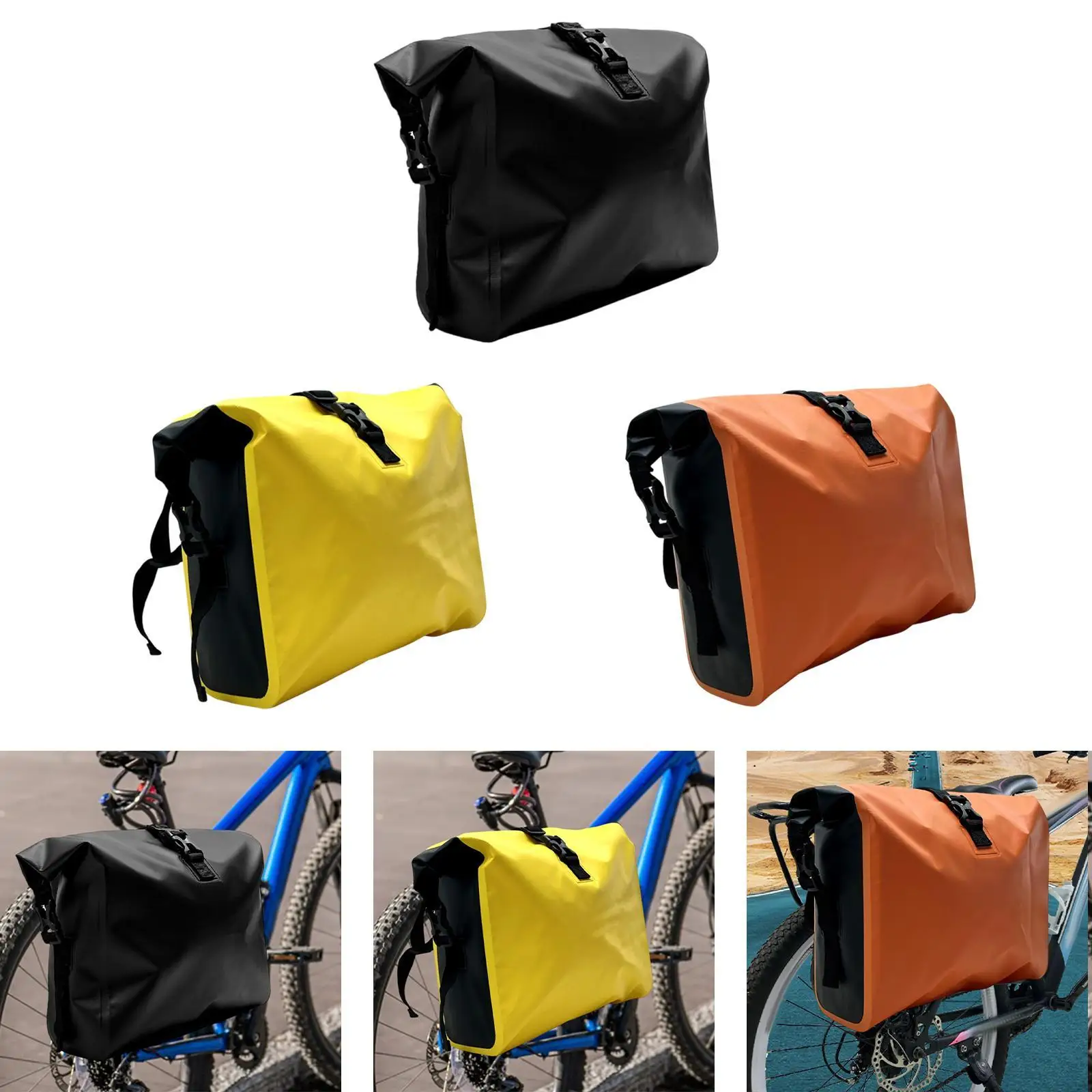 Waterproof Bike Pannier Bicycles Rear Rack Bag for Commuting Cargo Cycling
Waterproof Bike Pannier Bicycles Rear Rack Bag for Commuting Cargo Cycling