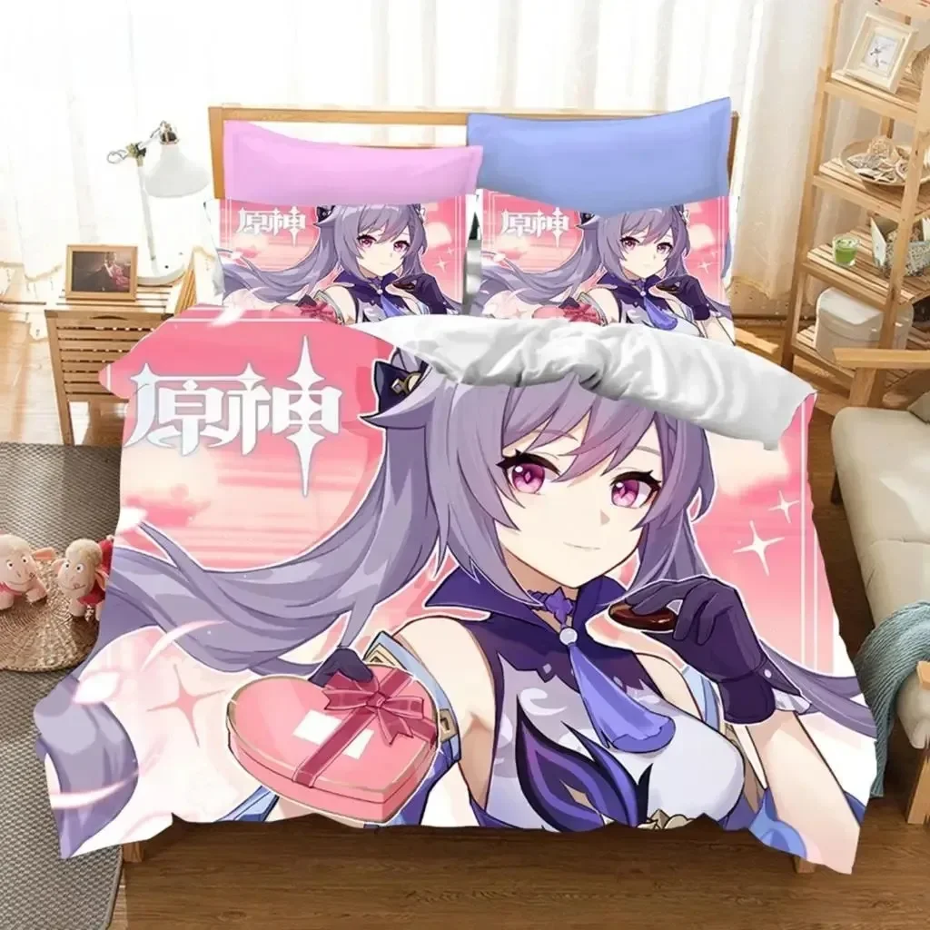 3D Game Genshin Impact Bedding Sets Keqing Xiao Duvet Cover Set 3 Pieces Boys Adults Single Full Queen King Size Bed Linen
3D Game Genshin Impact Bedding Sets Keqing Xiao Duvet Cover Set 3 Pieces Boys Adults Single Full Queen King Size Bed Linen