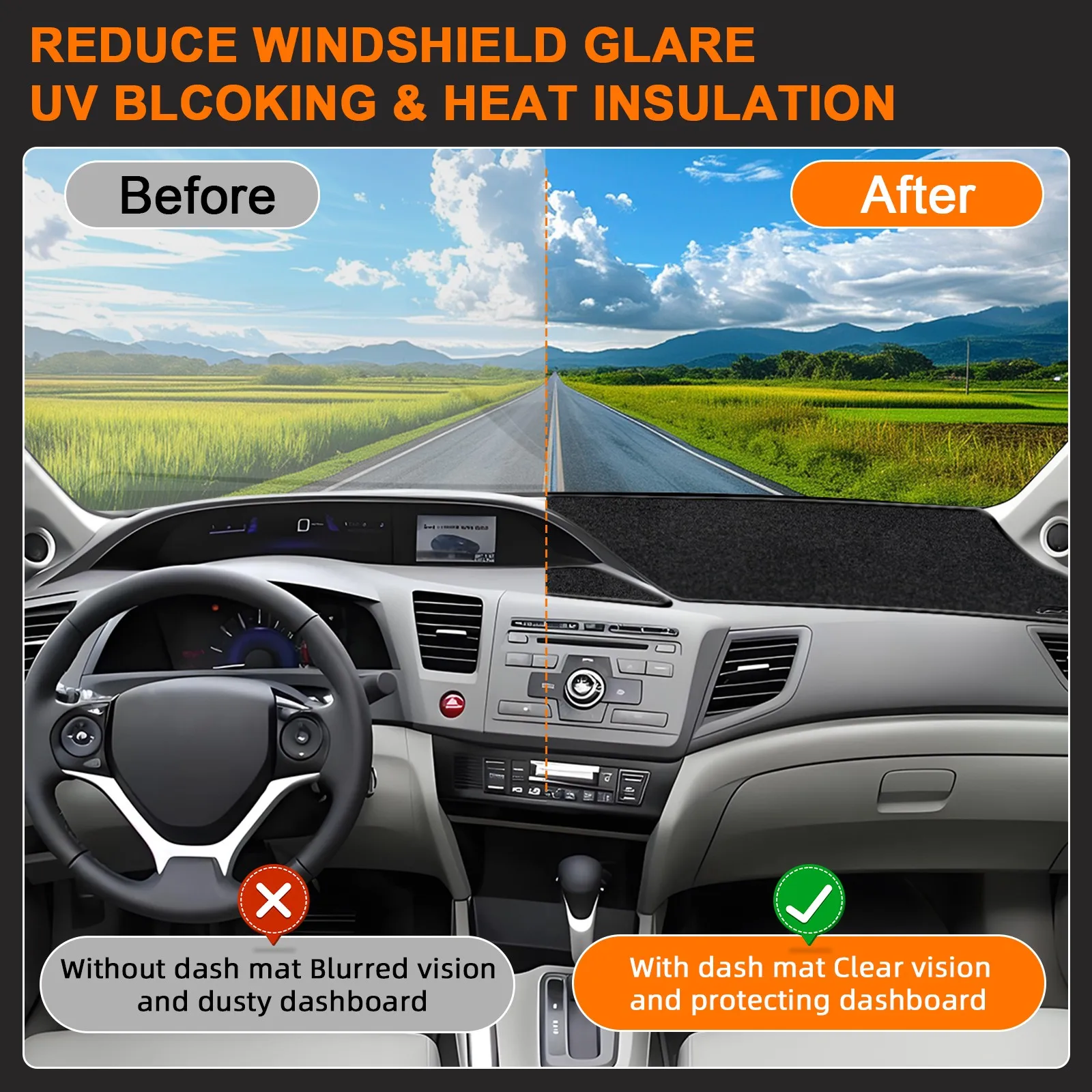 LHD Car Dashboard Cover Avoid Light Mat Instrument Panel Carpets Anti-UV Pad Accessories For Honda CR-V CRV 2023-2025 2012-2016
LHD Car Dashboard Cover Avoid Light Mat Instrument Panel Carpets Anti-UV Pad Accessories For Honda CR-V CRV 2023-2025 2012-2016