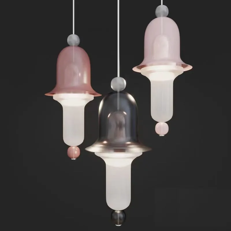 Designer Colored Glass Pendant Lights Modern Restaurant Bell Hanging Lamp Nordic Bedside Bar White Pink Suspension Light Fixture
Designer Colored Glass Pendant Lights Modern Restaurant Bell Hanging Lamp Nordic Bedside Bar White Pink Suspension Light Fixture