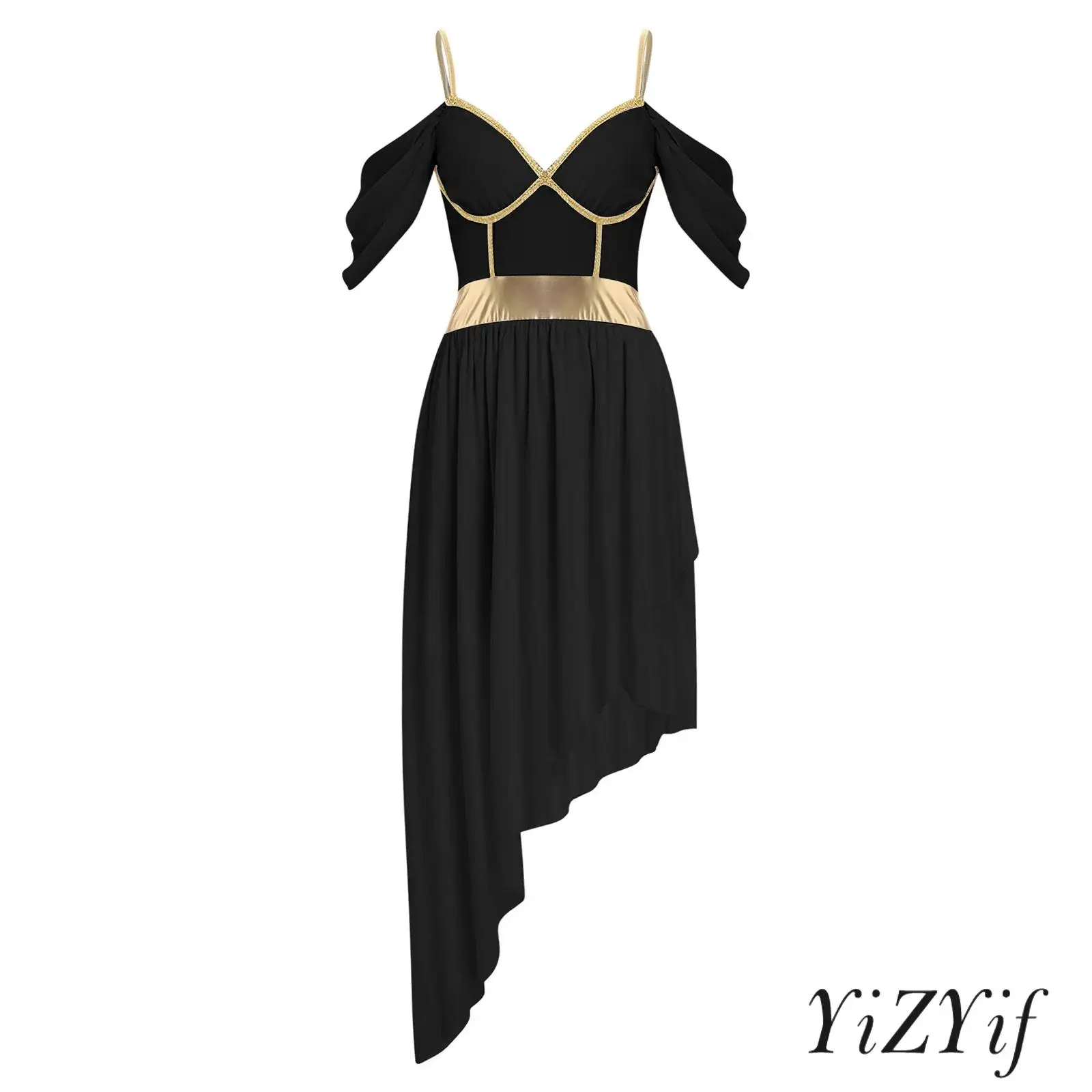 Women Ancient Greek Roman Queen Cosplay Costume Metallic Shiny Off Shoulder Sling Dress for Halloween Carnival Stage Performance
Women Ancient Greek Roman Queen Cosplay Costume Metallic Shiny Off Shoulder Sling Dress for Halloween Carnival Stage Performance