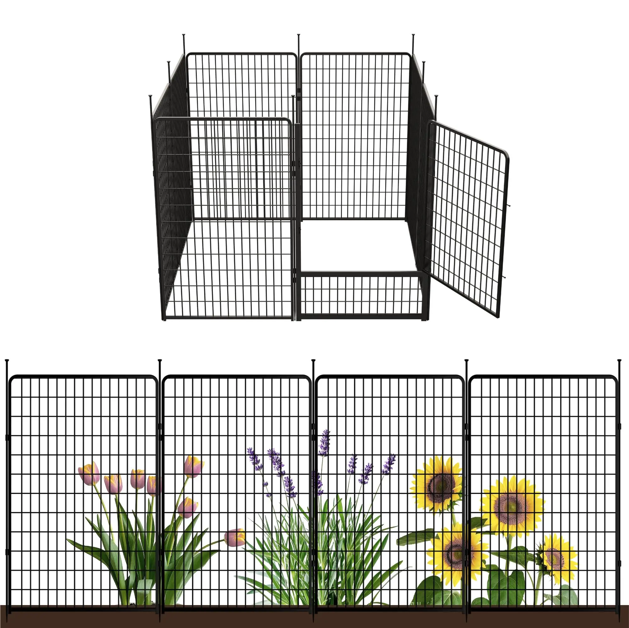 Decorative Garden Fence With Gate Outdoor For The Yard Heavy Duty Metal Animal Barrier For Dog And Rabbit Easy Setup
Decorative Garden Fence With Gate Outdoor For The Yard Heavy Duty Metal Animal Barrier For Dog And Rabbit Easy Setup