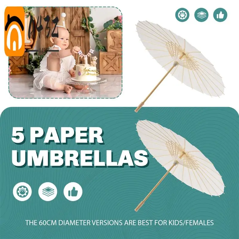 A43Z-5PCS бумажный зонтик 60 см, пляжный зонтик, белый зонтик «сделай сам», реквизит для фотосъемки для детского душа, вечеринки, свадьбы 
A43Z-5PCS бумажный зонтик 60 см, пляжный зонтик, белый зонтик «сделай сам», реквизит для фотосъемки для детского душа, вечеринки, свадьбы