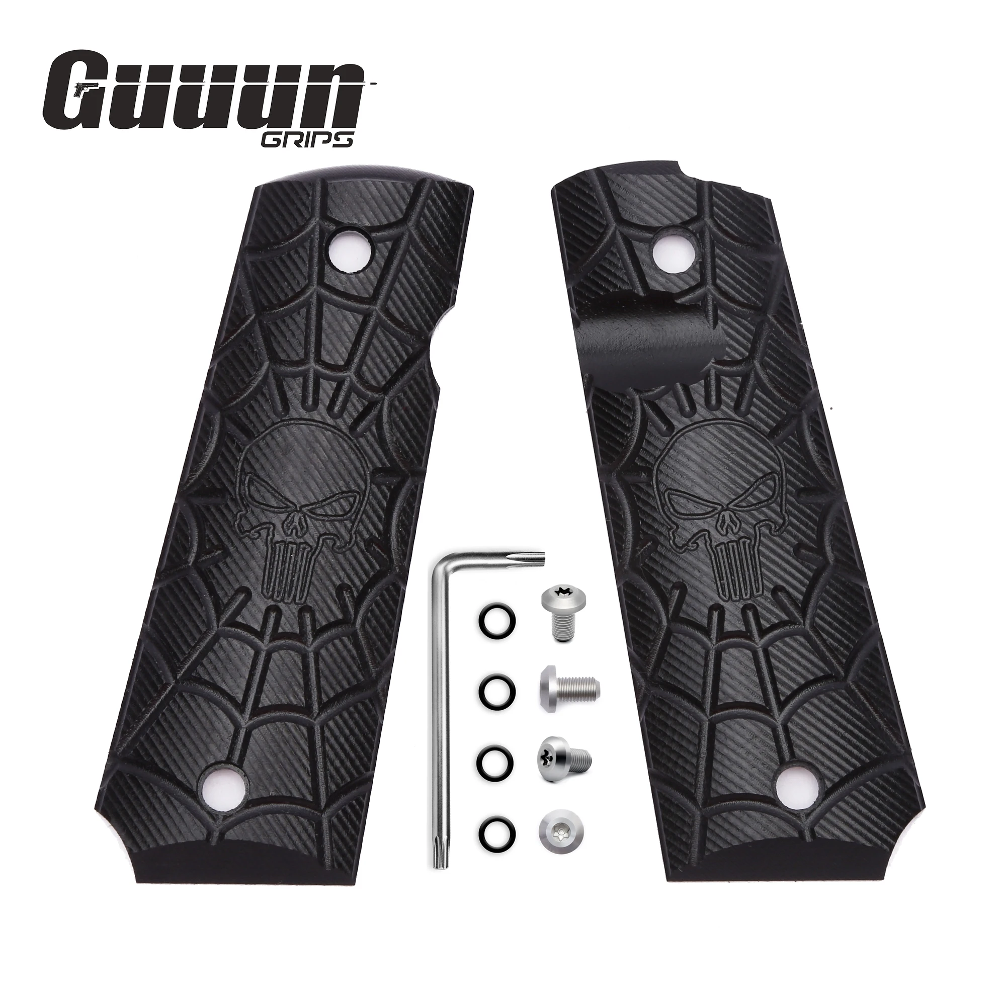 Рукоятки Guuun 1911 G10 для пистолетов Government и Commander, полноразмерные, с текстурой черепа/скелета
Рукоятки Guuun 1911 G10 для пистолетов Government и Commander, полноразмерные, с текстурой черепа/скелета