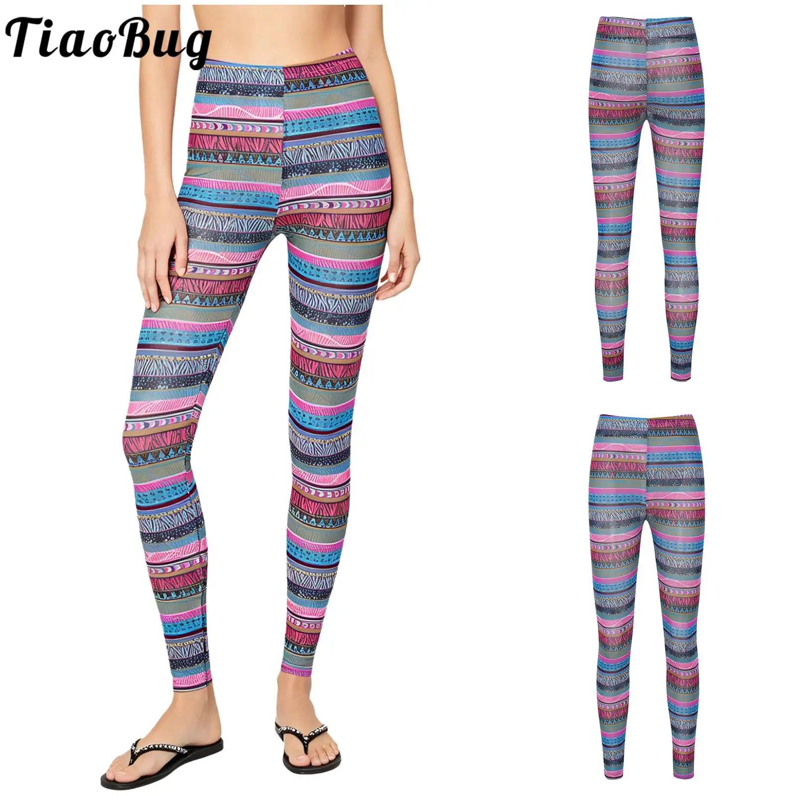 Women Boho Aztec Pattern Mesh Leggings Yoga Long Pants High Waist Elastic Waistband Sheer Tights Pants Trousers for Vacation
Women Boho Aztec Pattern Mesh Leggings Yoga Long Pants High Waist Elastic Waistband Sheer Tights Pants Trousers for Vacation