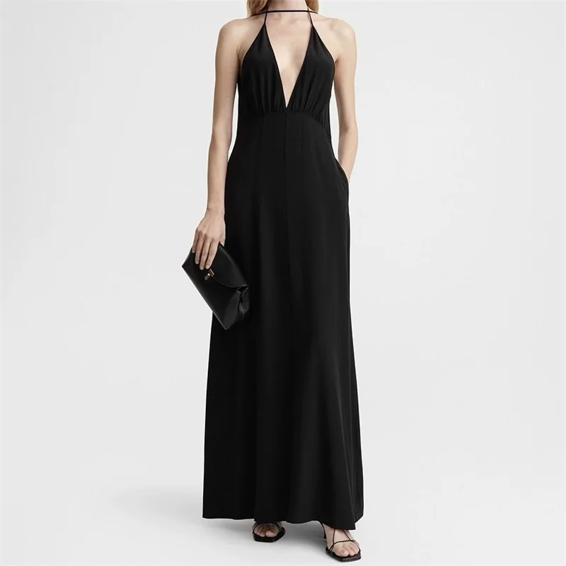 Elegant dresses for women 2024 Summer V-neck suspender Long dress Sexy backless sleeveless dress Holiday casual Party dresses
Elegant dresses for women 2024 Summer V-neck suspender Long dress Sexy backless sleeveless dress Holiday casual Party dresses