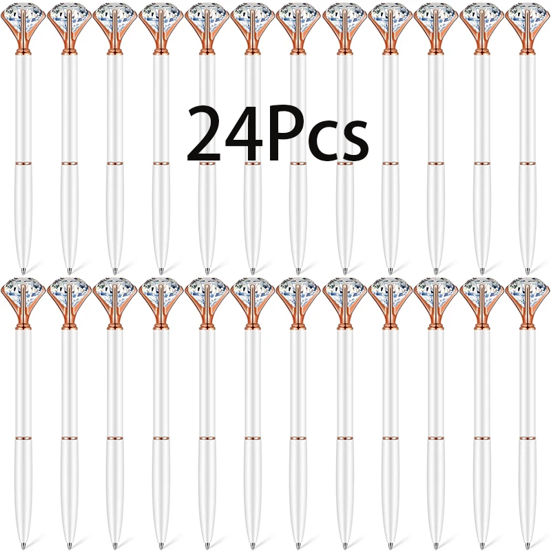 24Pcs Diamond Pens Large Crystal Diamond Ballpoint Pen Metal Ballpoint Pen Office School Supplies
24Pcs Diamond Pens Large Crystal Diamond Ballpoint Pen Metal Ballpoint Pen Office School Supplies