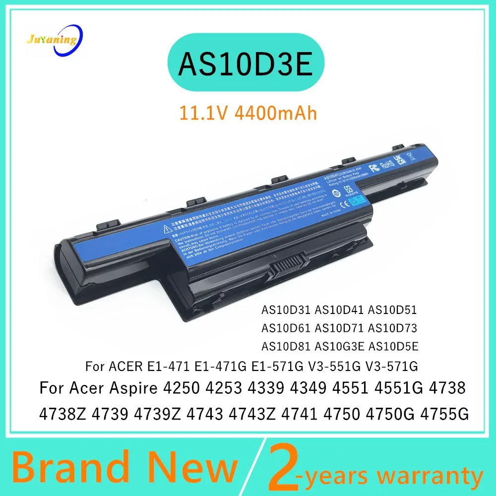 Laptop Battery for Acer Aspire 4771G 5253 5741 5750 5755 7551 7560G 7741G 7750G AS10D61 AS10D71 AS10D73 AS10D81 AS10D3E AS10D5E
Laptop Battery for Acer Aspire 4771G 5253 5741 5750 5755 7551 7560G 7741G 7750G AS10D61 AS10D71 AS10D73 AS10D81 AS10D3E AS10D5E
