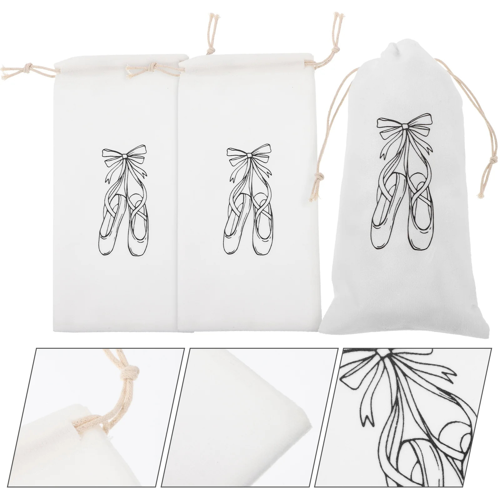 3 Pcs Ballet Shoe Storage Bag Cotton Dance Line Style Women Girls Shoes Pouches Lint Lightweight Drawstring Safe Ballet
3 Pcs Ballet Shoe Storage Bag Cotton Dance Line Style Women Girls Shoes Pouches Lint Lightweight Drawstring Safe Ballet