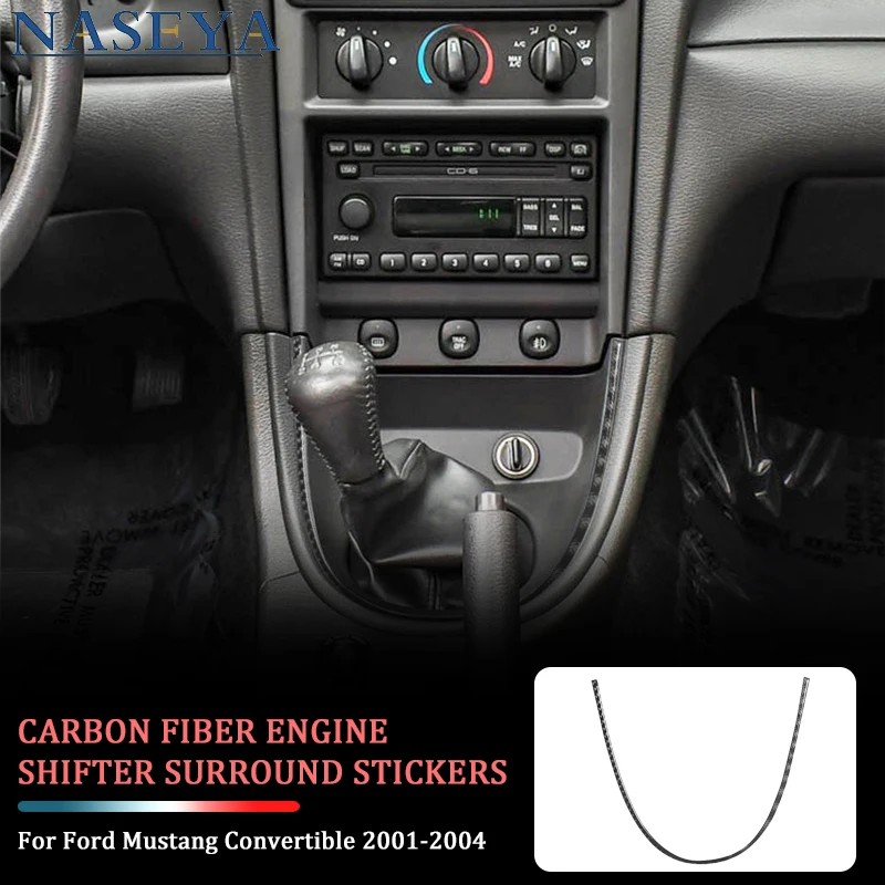 Carbon Fiber Shifter Surround Stickers Trim Strip For Ford Mustang Convertible 2001 2002 2003 2004 Car Interior Accessories
Carbon Fiber Shifter Surround Stickers Trim Strip For Ford Mustang Convertible 2001 2002 2003 2004 Car Interior Accessories