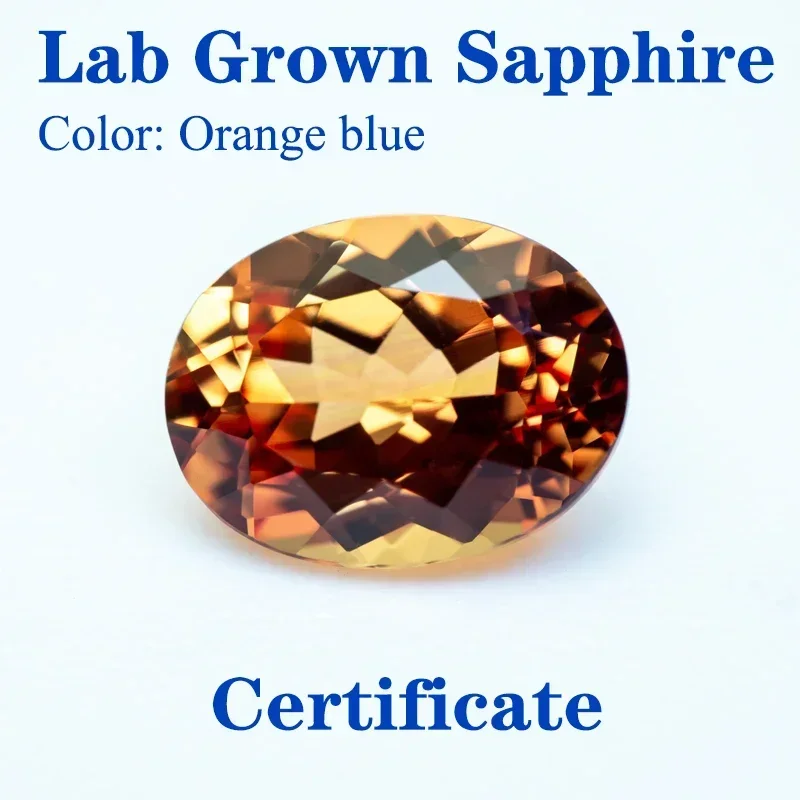 Top Lab Grown Sapphire Oval Shape Orange blue VVS1 Charms Beads Diy for Jewelry Making Materials Selectable AGL Certificate
Top Lab Grown Sapphire Oval Shape Orange blue VVS1 Charms Beads Diy for Jewelry Making Materials Selectable AGL Certificate
