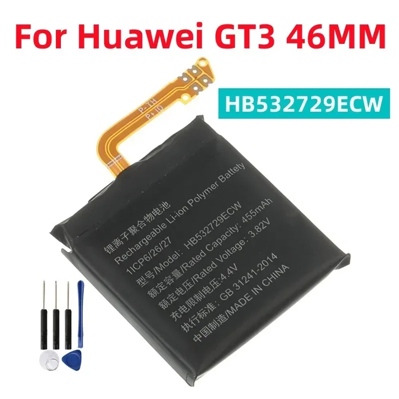 Оригинальный аккумулятор 455 мАч для Huawei Watch GT2 46 мм Watch GT3 46 мм JPT-B19 JPT-B29 HB 532729 ЭКВ + Бесплатные инструменты
Оригинальный аккумулятор 455 мАч для Huawei Watch GT2 46 мм Watch GT3 46 мм JPT-B19 JPT-B29 HB 532729 ЭКВ + Бесплатные инструменты