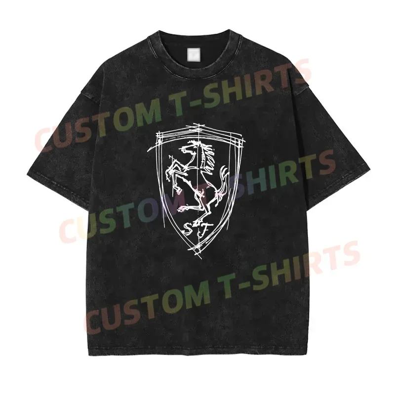 2024 Summer Vintage Cotton Washed New Ferraris Scudetto Silk Screen Print T-Shirt Loose T Shirts Men Y2K Hip Hop Top Tee
2024 Summer Vintage Cotton Washed New Ferraris Scudetto Silk Screen Print T-Shirt Loose T Shirts Men Y2K Hip Hop Top Tee
