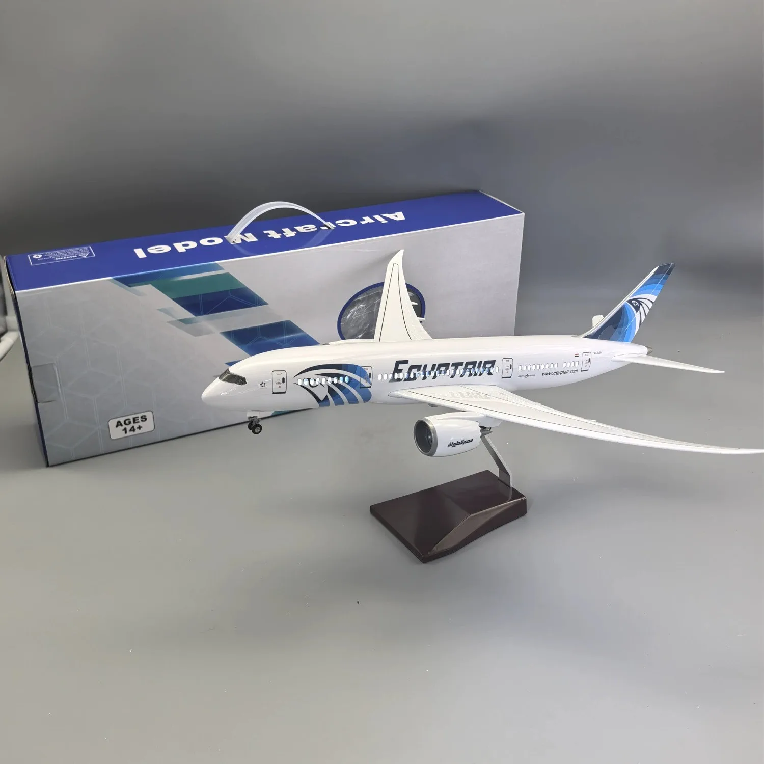 47cm Airplane Toy Egypt B787 Resin Diecast Airplane Models Kit with Landing Gear Wheels Light for Collection and Display or Gift
47cm Airplane Toy Egypt B787 Resin Diecast Airplane Models Kit with Landing Gear Wheels Light for Collection and Display or Gift