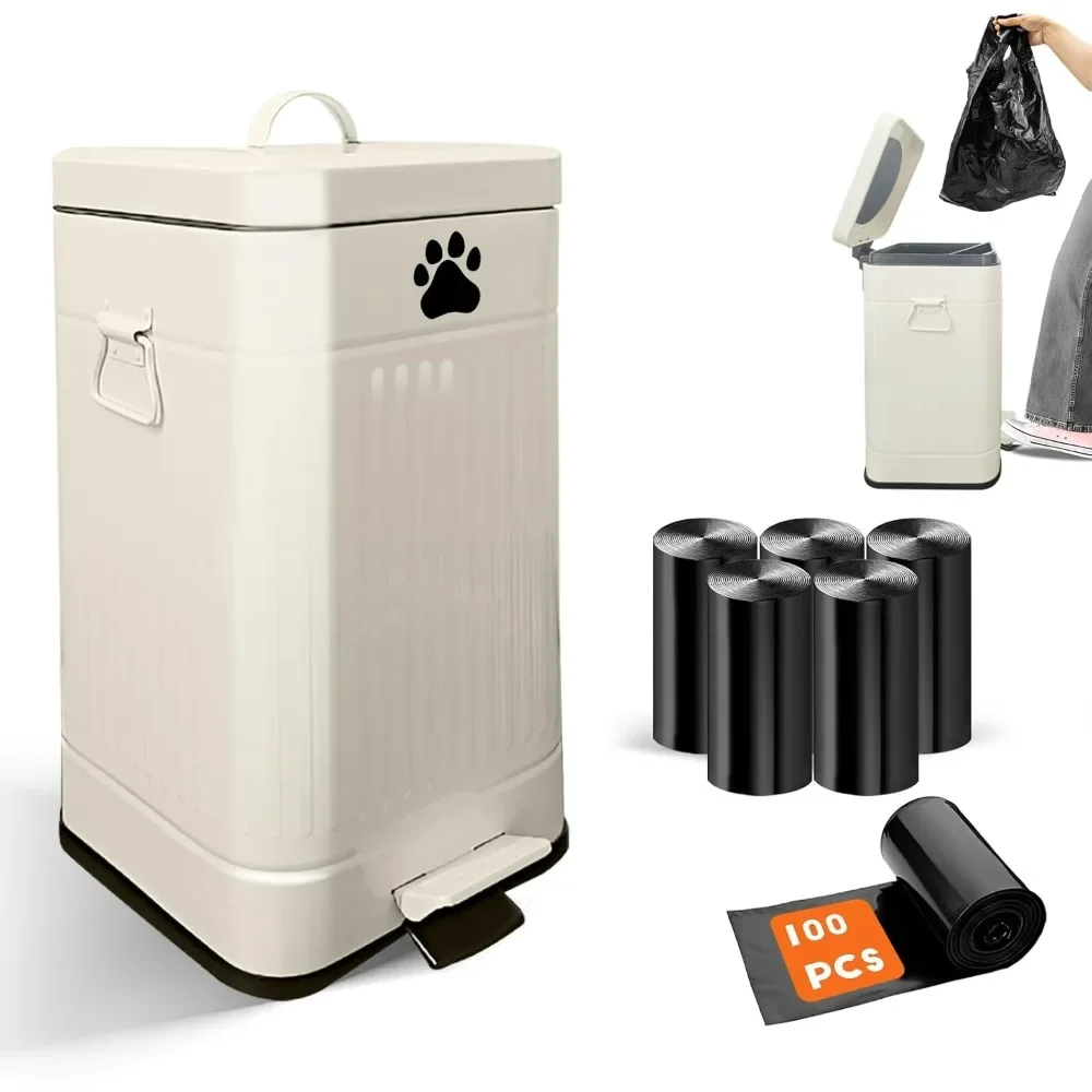 Dog Poop Trash Can Outside, 12 L Metal Dog Waste Can with Lid, Outdoor Poop Trash Can with Pedal
Dog Poop Trash Can Outside, 12 L Metal Dog Waste Can with Lid, Outdoor Poop Trash Can with Pedal