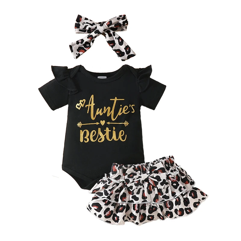 Newborn Baby Girl Clothes Love Arrows Letter Printing Short Sleeve Bodysuit Leopard Print Shorts Hairband 3PCS Set Baby Outfits
Newborn Baby Girl Clothes Love Arrows Letter Printing Short Sleeve Bodysuit Leopard Print Shorts Hairband 3PCS Set Baby Outfits