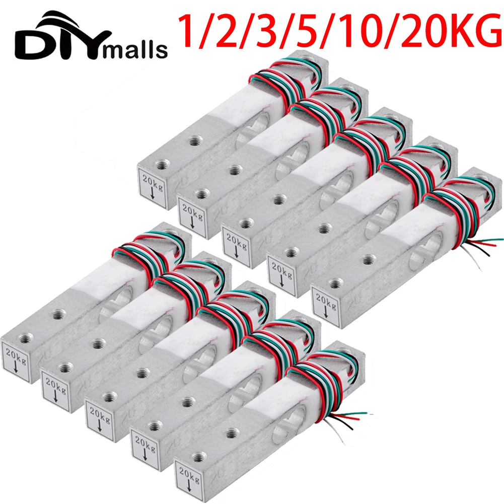 10pcs 1KG 2KG 3KG 5KG 10KG 20KG Load Cell Weight Sensor Electronic Scale Aluminum Alloy Weighing Pressure Sensor for Aduino
10pcs 1KG 2KG 3KG 5KG 10KG 20KG Load Cell Weight Sensor Electronic Scale Aluminum Alloy Weighing Pressure Sensor for Aduino