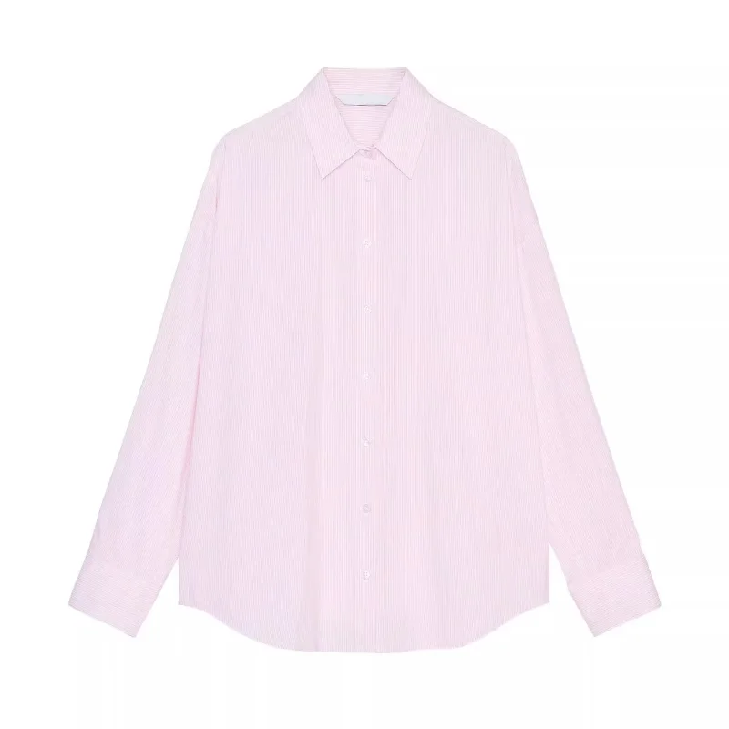 Spring 2025 New Women's Casual Striped antung irt Long Sve Turn-down Collar Comfortable Loose Fit Anti-UV Commute Sle
Spring 2025 New Women's Casual Striped antung irt Long Sve Turn-down Collar Comfortable Loose Fit Anti-UV Commute Sle
