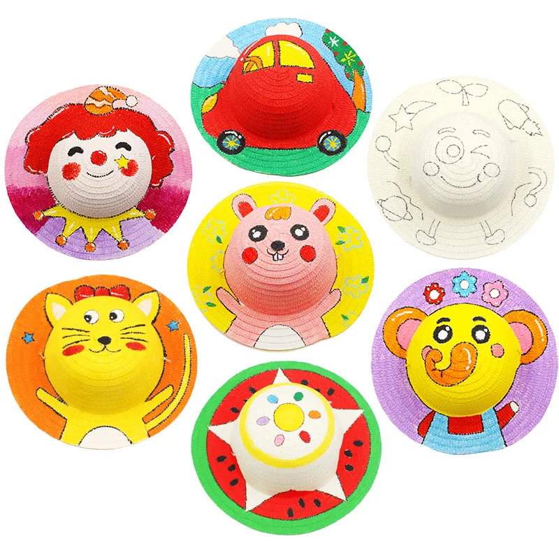 DIY Painting Craft Toys Straw Hat for Kindergarten Children Wall Decoration Creative Handmade Art Graffiti Hat
DIY Painting Craft Toys Straw Hat for Kindergarten Children Wall Decoration Creative Handmade Art Graffiti Hat