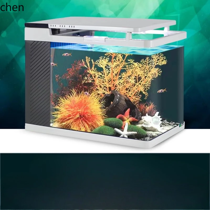ZML new high definition glass stream tank landscaping full living room household side filter ecological small fish tank
ZML new high definition glass stream tank landscaping full living room household side filter ecological small fish tank