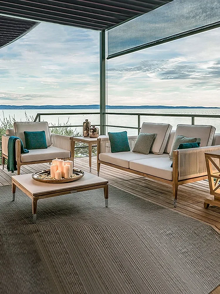 Customized outdoor solid wood teak rattan woven sofa, single person coffee table, Chinese style garden, courtyard,
Customized outdoor solid wood teak rattan woven sofa, single person coffee table, Chinese style garden, courtyard,