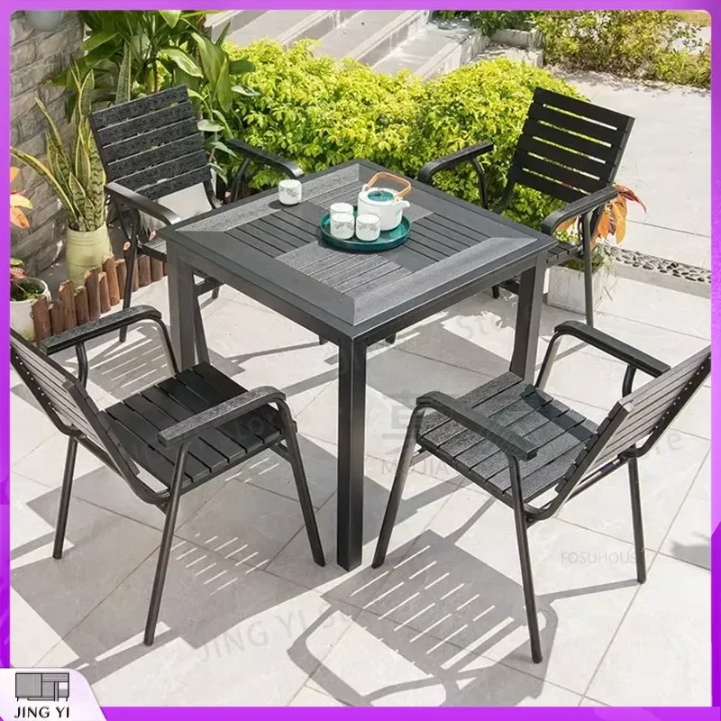 Outdoor Plastic Wood Table and Chair Set Garden Furniture for Patio Balcony Cafe Dining Outdoor Seating Set Weather Resistant
Outdoor Plastic Wood Table and Chair Set Garden Furniture for Patio Balcony Cafe Dining Outdoor Seating Set Weather Resistant